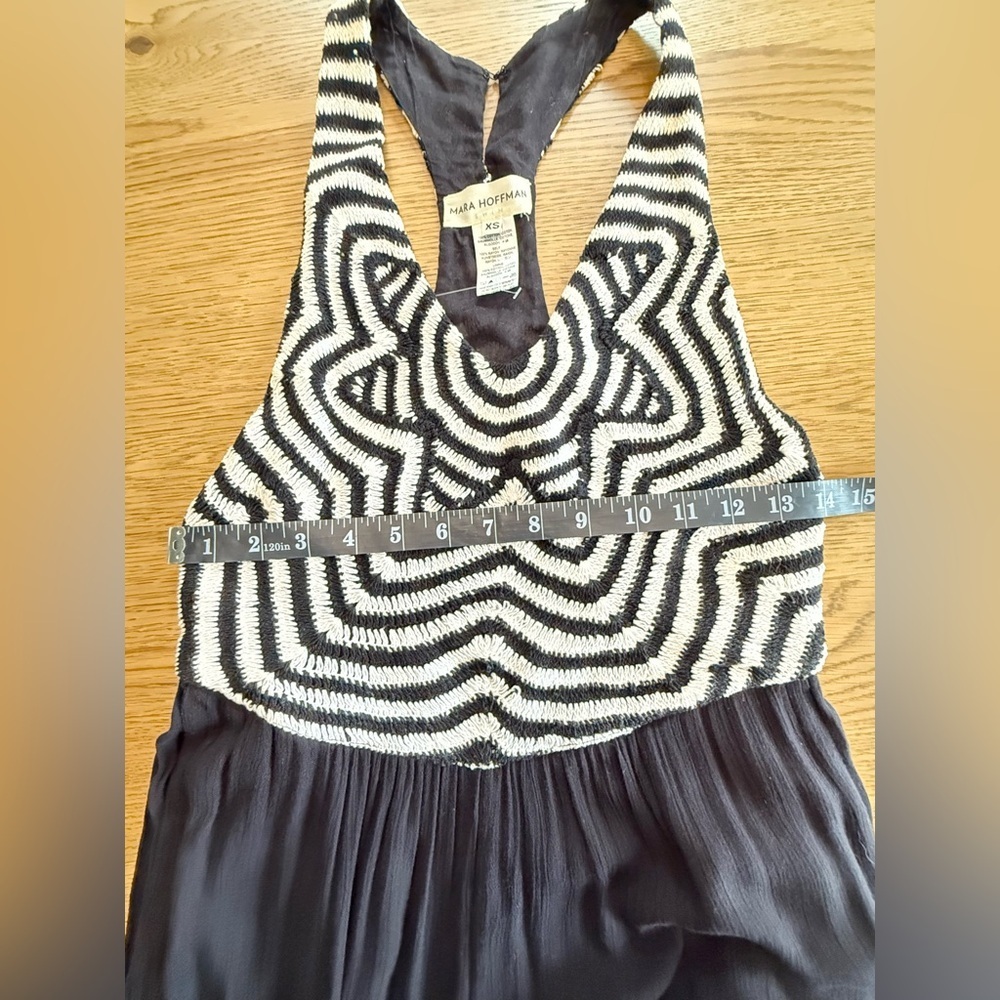Mara Hoffman Black White Geometric Jumpsuit Swim Coverup XS - Picture 3 of 14